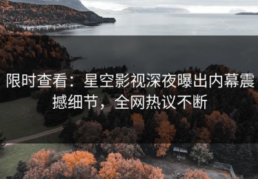 限时查看：星空影视深夜曝出内幕震撼细节，全网热议不断