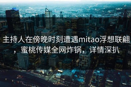 主持人在傍晚时刻遭遇mitao浮想联翩，蜜桃传媒全网炸锅，详情深扒