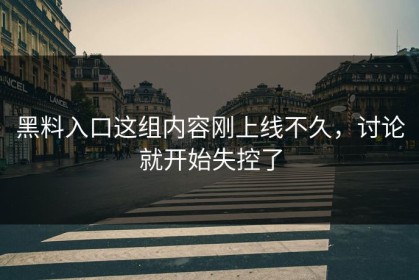 黑料入口这组内容刚上线不久，讨论就开始失控了