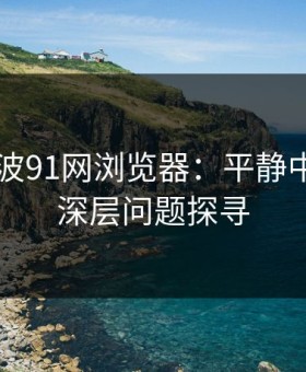 91网这波91网浏览器：平静中隐藏的深层问题探寻